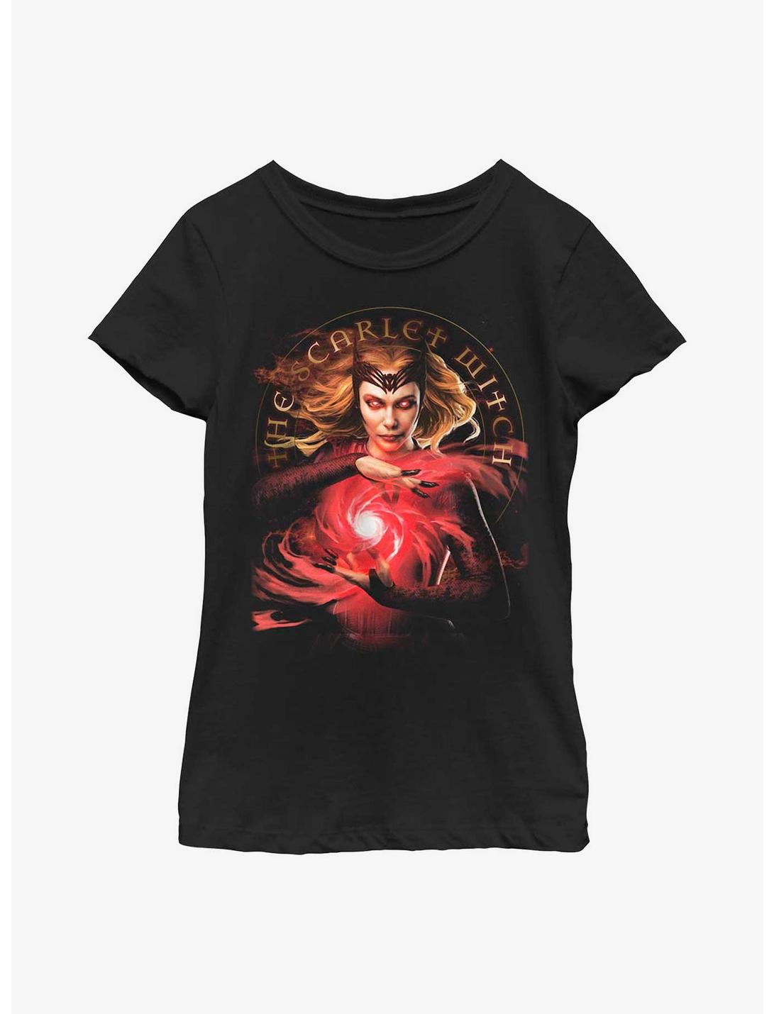 Marvel Doctor Strange In The Multiverse Of Madness The Scarlet Witch Dark Side Youth Girls T-Shirt, BLACK, hi-res