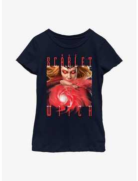 Marvel Doctor Strange In The Multiverse Of Madness The Scarlet Witch Book Of The Damned Youth Girls T-Shirt, , hi-res
