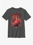 Marvel Doctor Strange In The Multiverse Of Madness Darkhold The Scarlet Witch Youth T-Shirt, CHAR HTR, hi-res