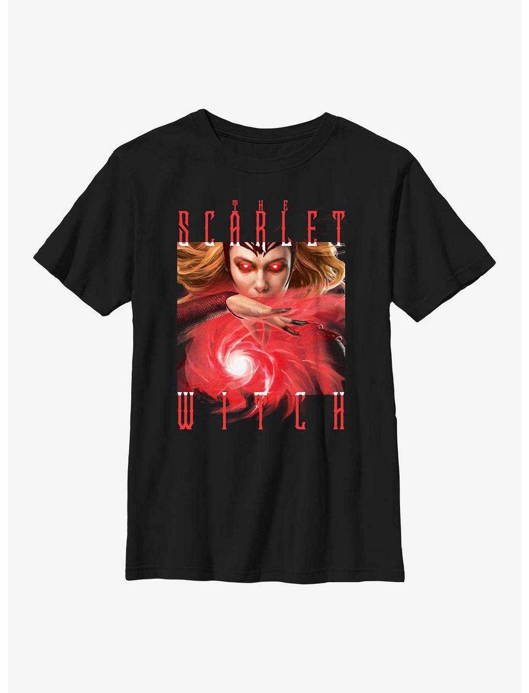 Marvel Doctor Strange In The Multiverse Of Madness The Scarlet Witch Book Of The Damned Youth T-Shirt, BLACK, hi-res