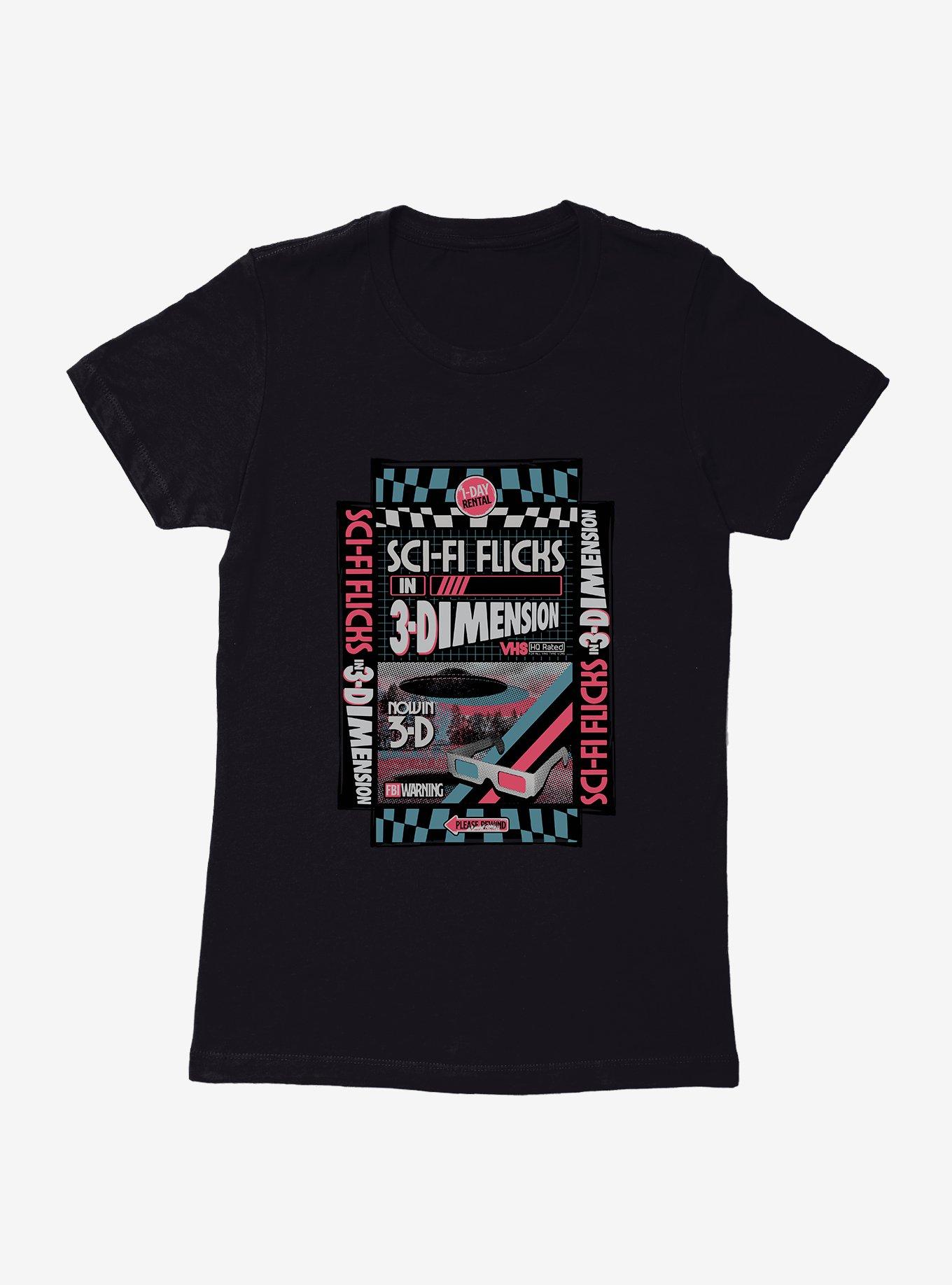 Retro 3-D Womens T-Shirt, , hi-res