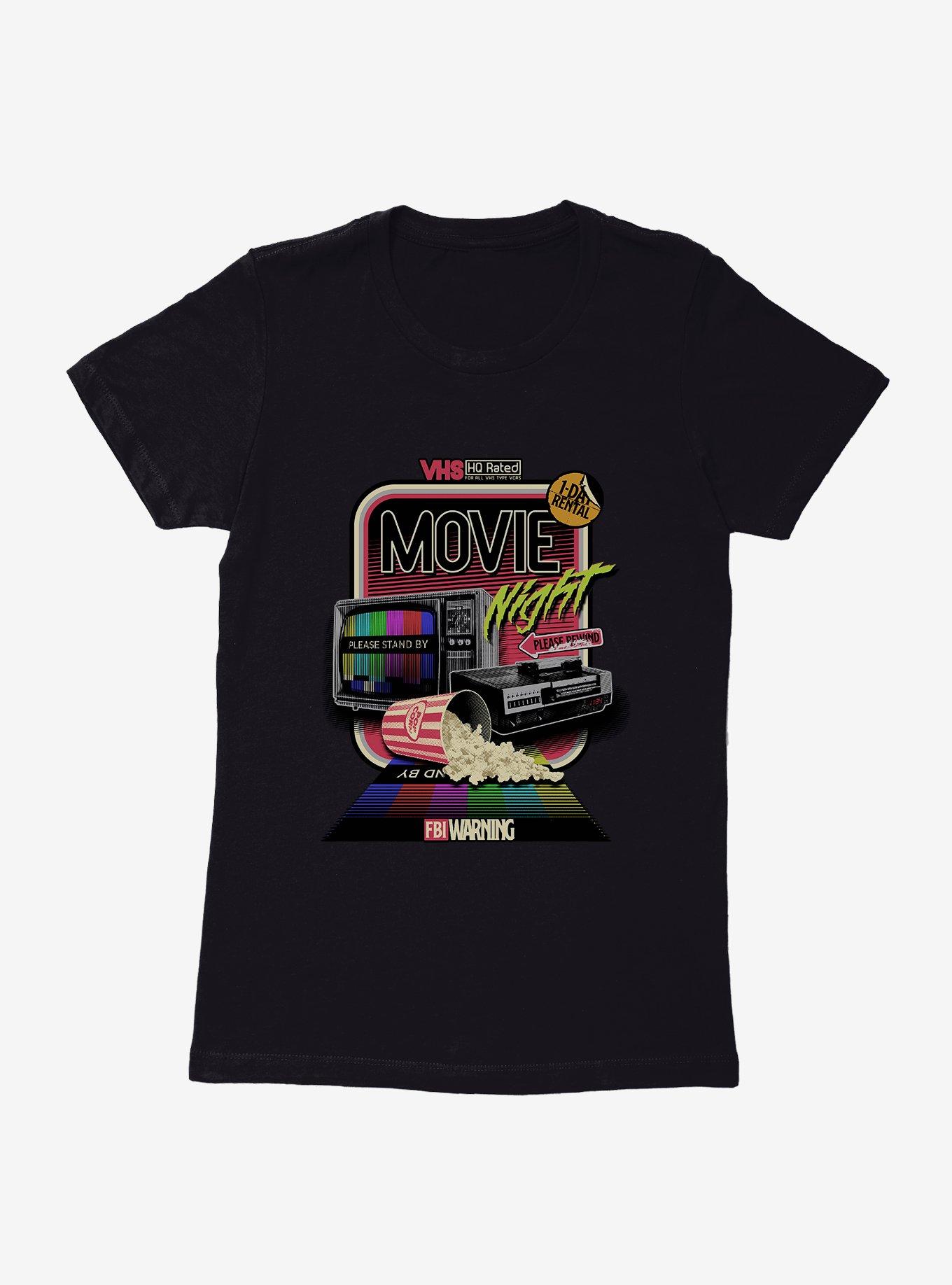 Retro Movie Night Womens T-Shirt, , hi-res