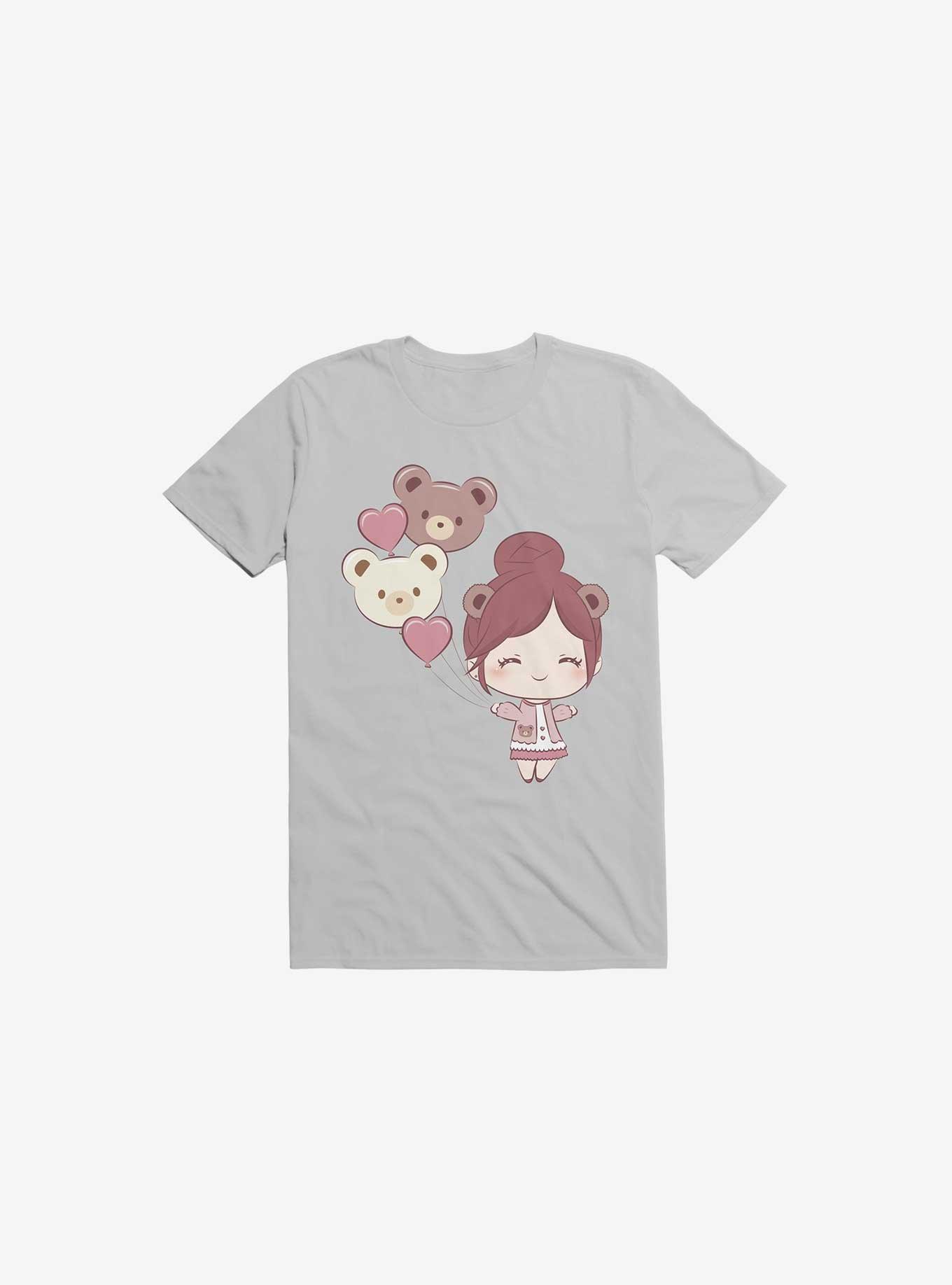 Kawaii Balloon Bear Love T-Shirt, , hi-res