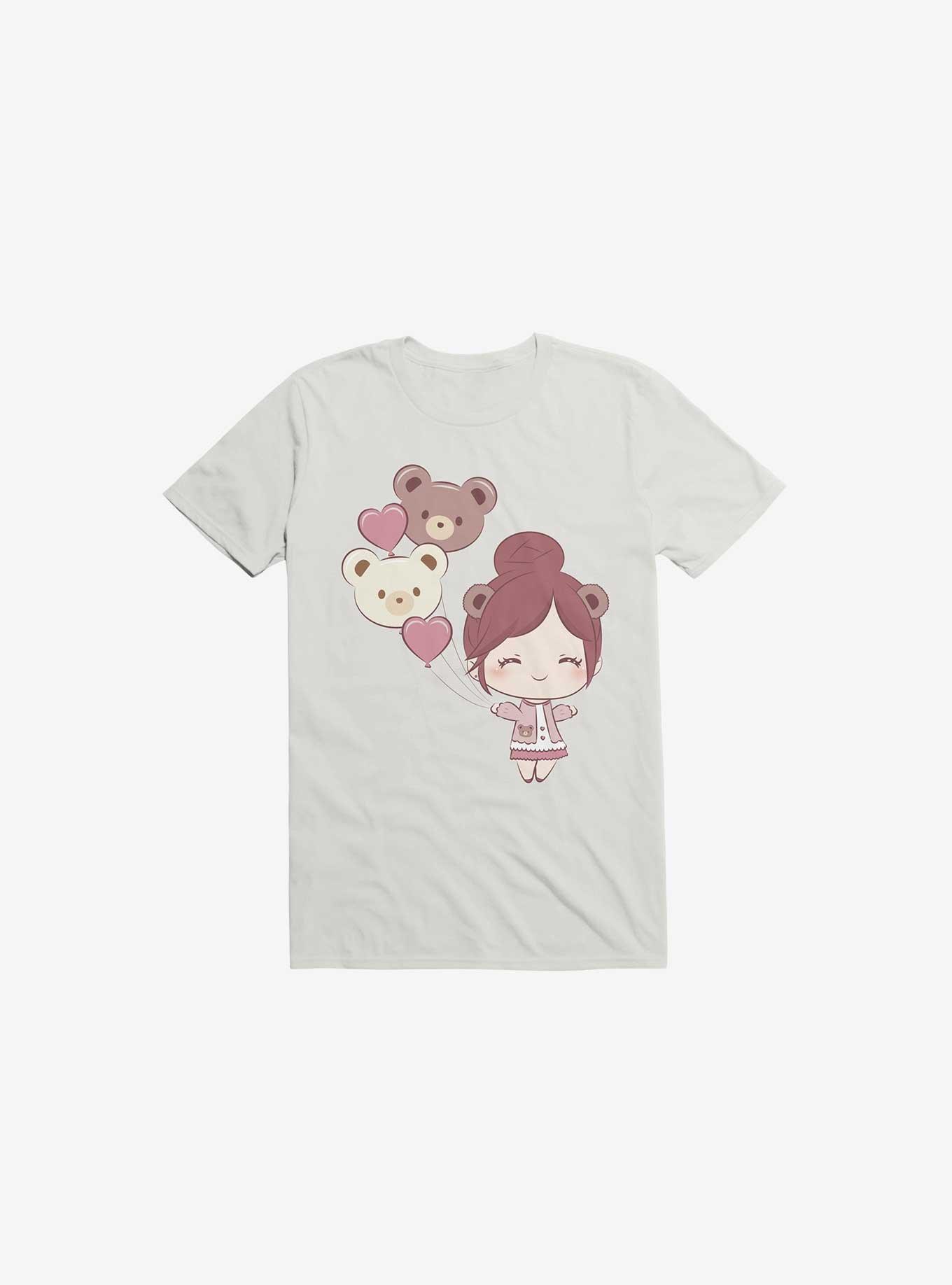 Kawaii Balloon Bear Love T-Shirt, , hi-res