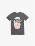 Kawaii Cupcake Cat With Sprinkles T-Shirt, CHARCOAL, hi-res