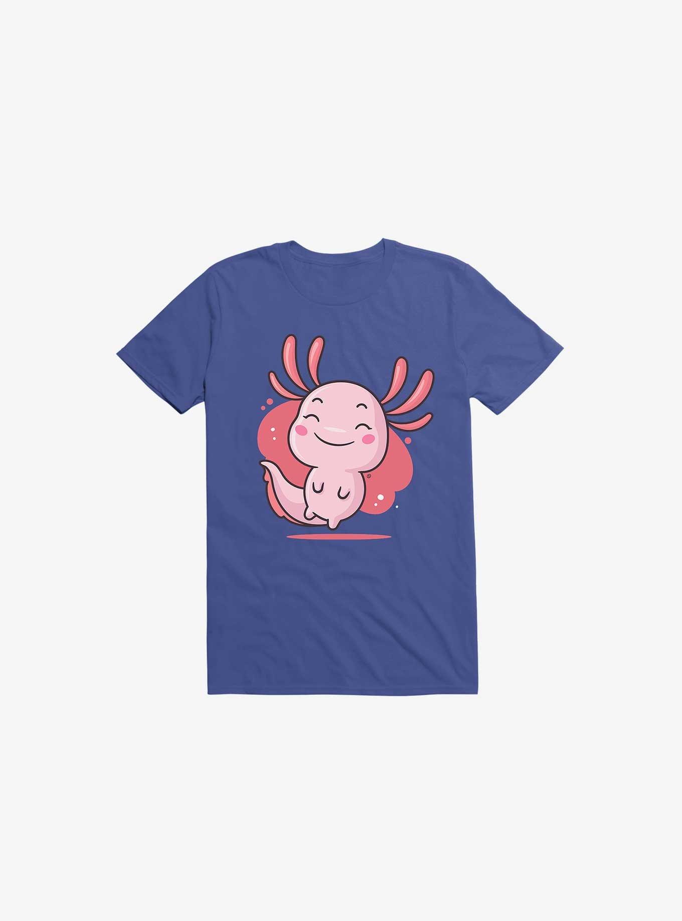 Kawaii Axolotl T-Shirt, ROYAL, hi-res