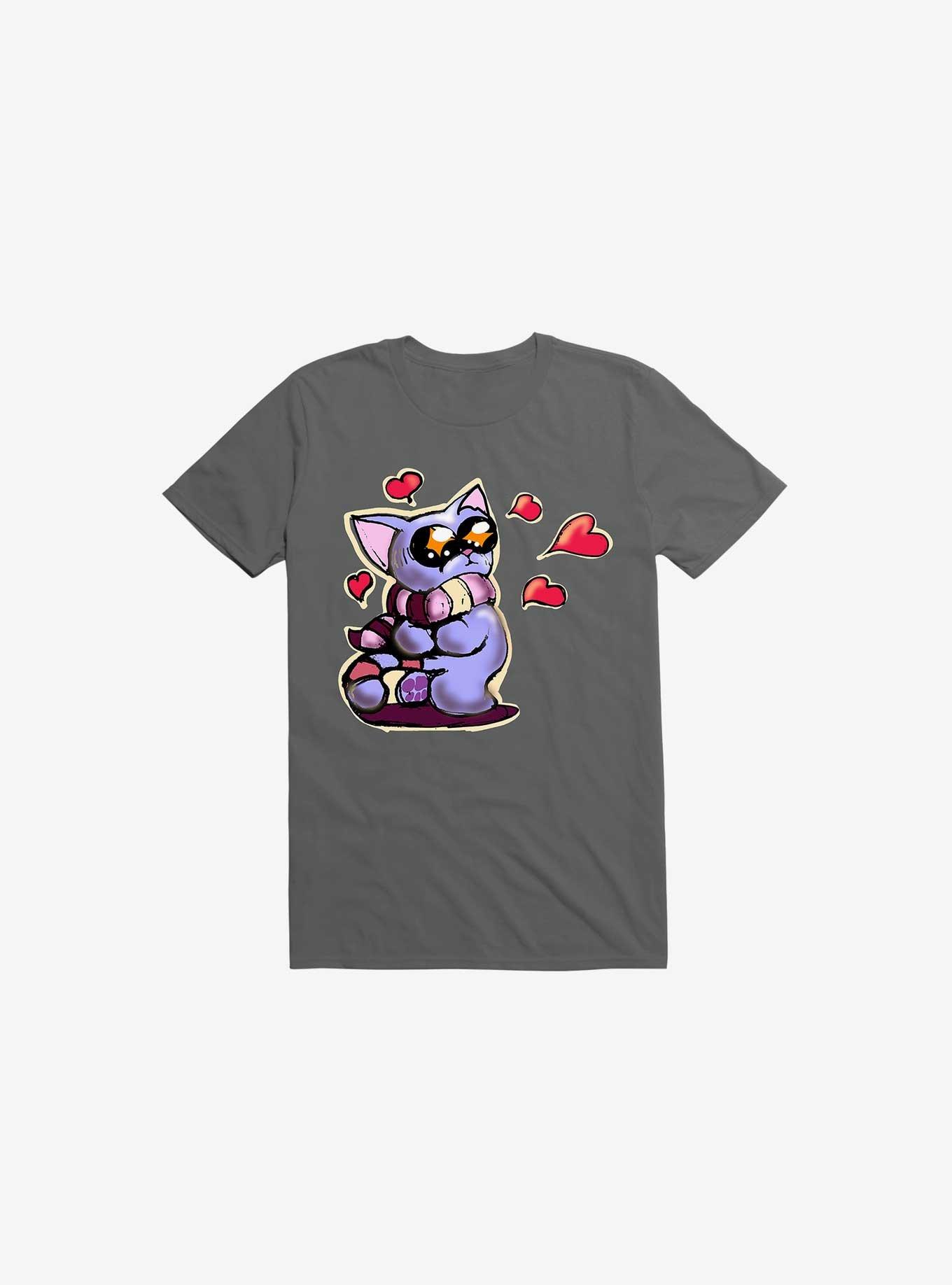 Kawaii Cutest Kitten in the World T-Shirt, CHARCOAL, hi-res