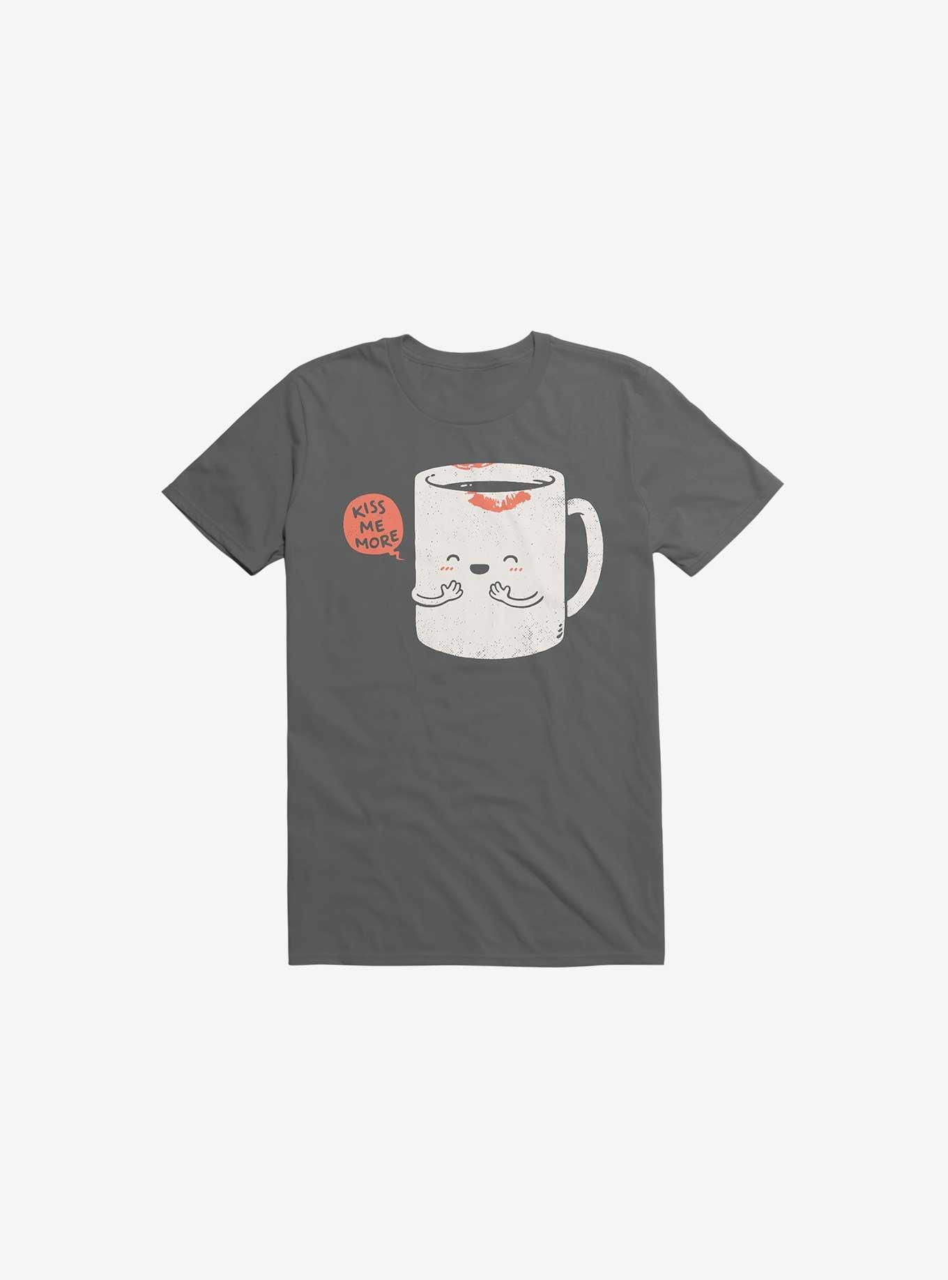 Kawaii Kiss Me More Cup T-Shirt, CHARCOAL, hi-res