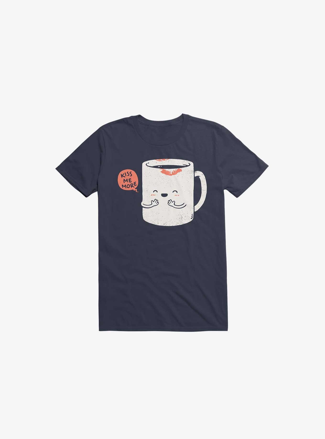 Kawaii Kiss Me More Cup T-Shirt, NAVY, hi-res