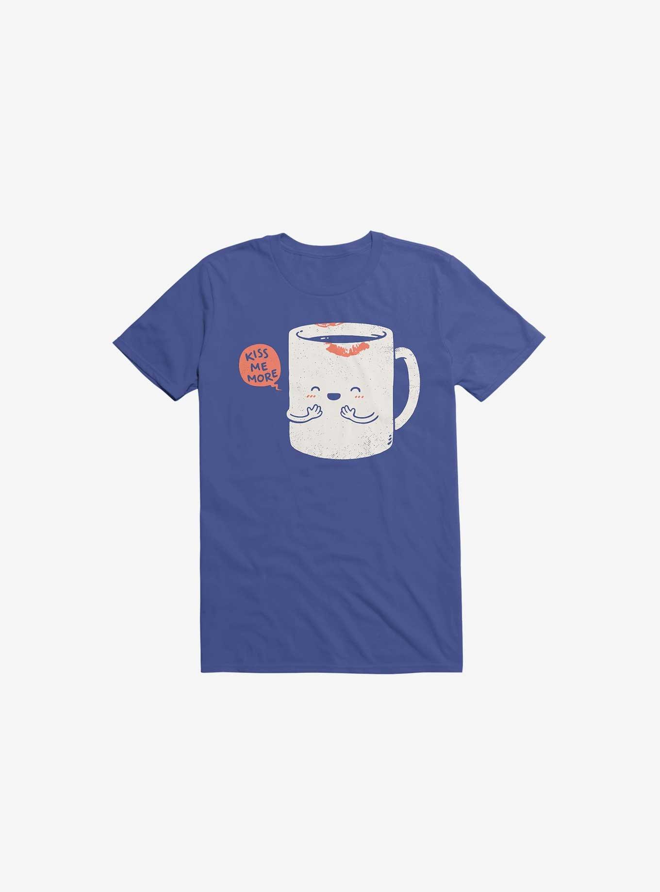 Kawaii Kiss Me More Cup T-Shirt, ROYAL, hi-res