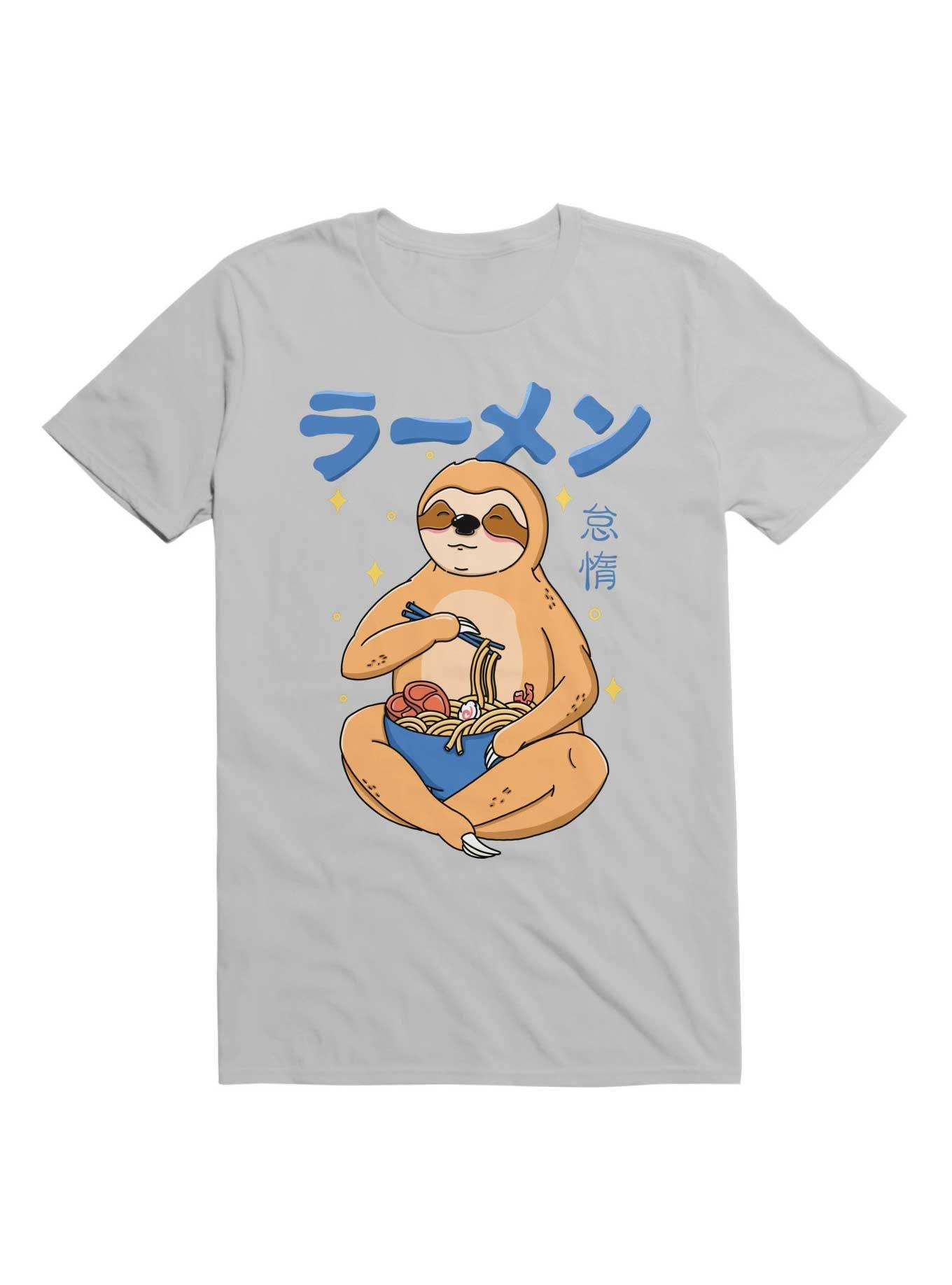 Kawaii Sloth Ramen T-Shirt, , hi-res