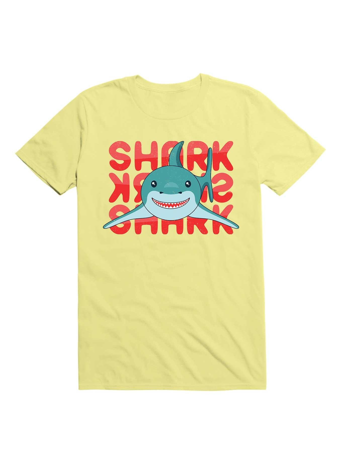 Kawaii Cute Smiling Shark T-Shirt, , hi-res