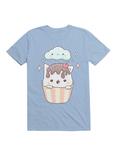 Kawaii Cupcake Cat With Sprinkles T-Shirt, LIGHT BLUE, hi-res