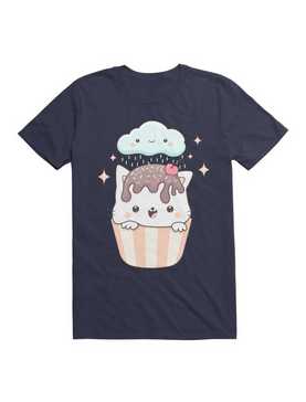 Kawaii Cupcake Cat With Sprinkles T-Shirt, , hi-res