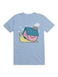 Kawaii Snail Home T-Shirt, LIGHT BLUE, hi-res