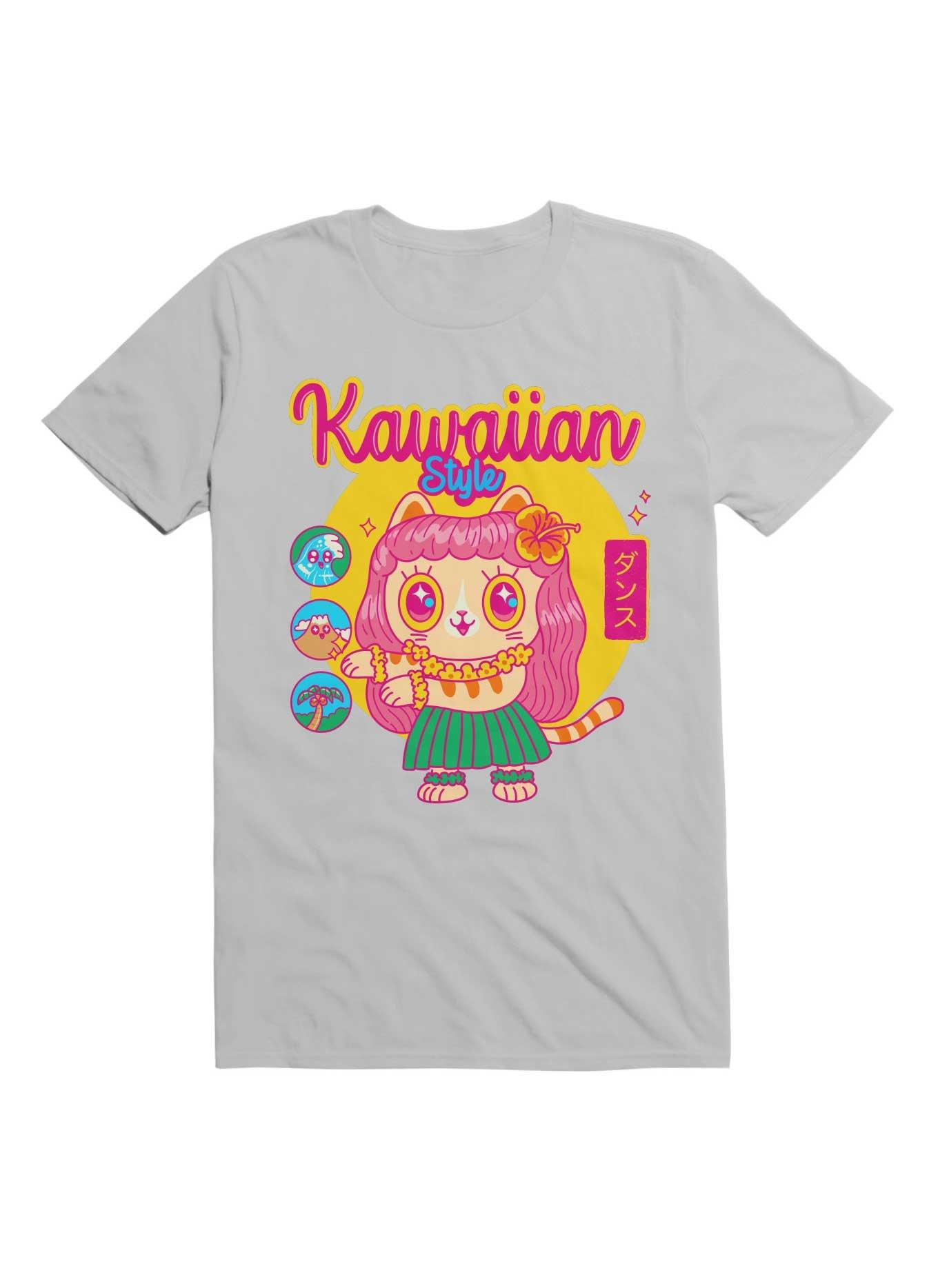 Kawaii Kawaiian Cat Style T-Shirt, , hi-res