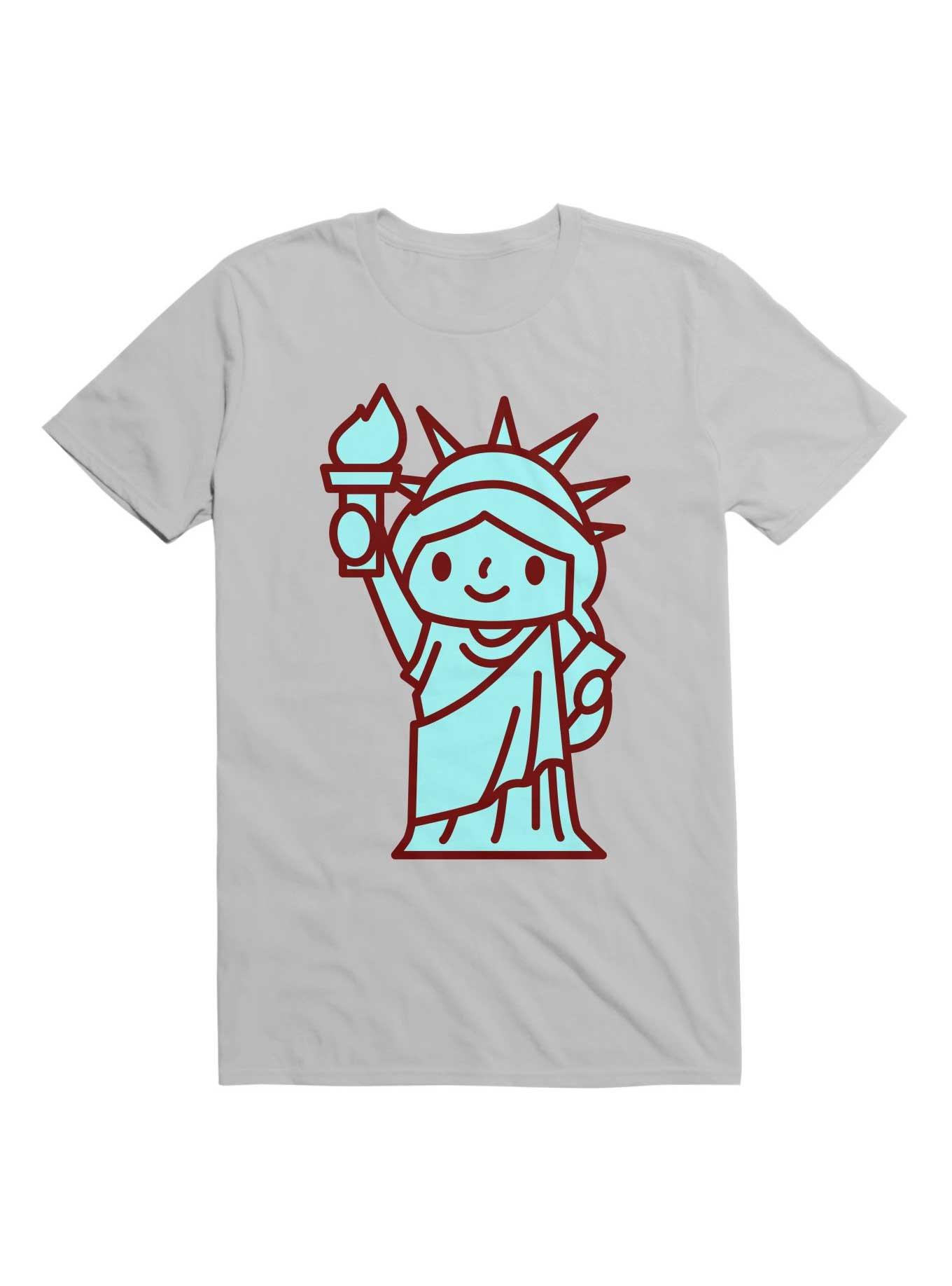 Kawaii Statue of Liberty T-Shirt, ICE GREY, hi-res