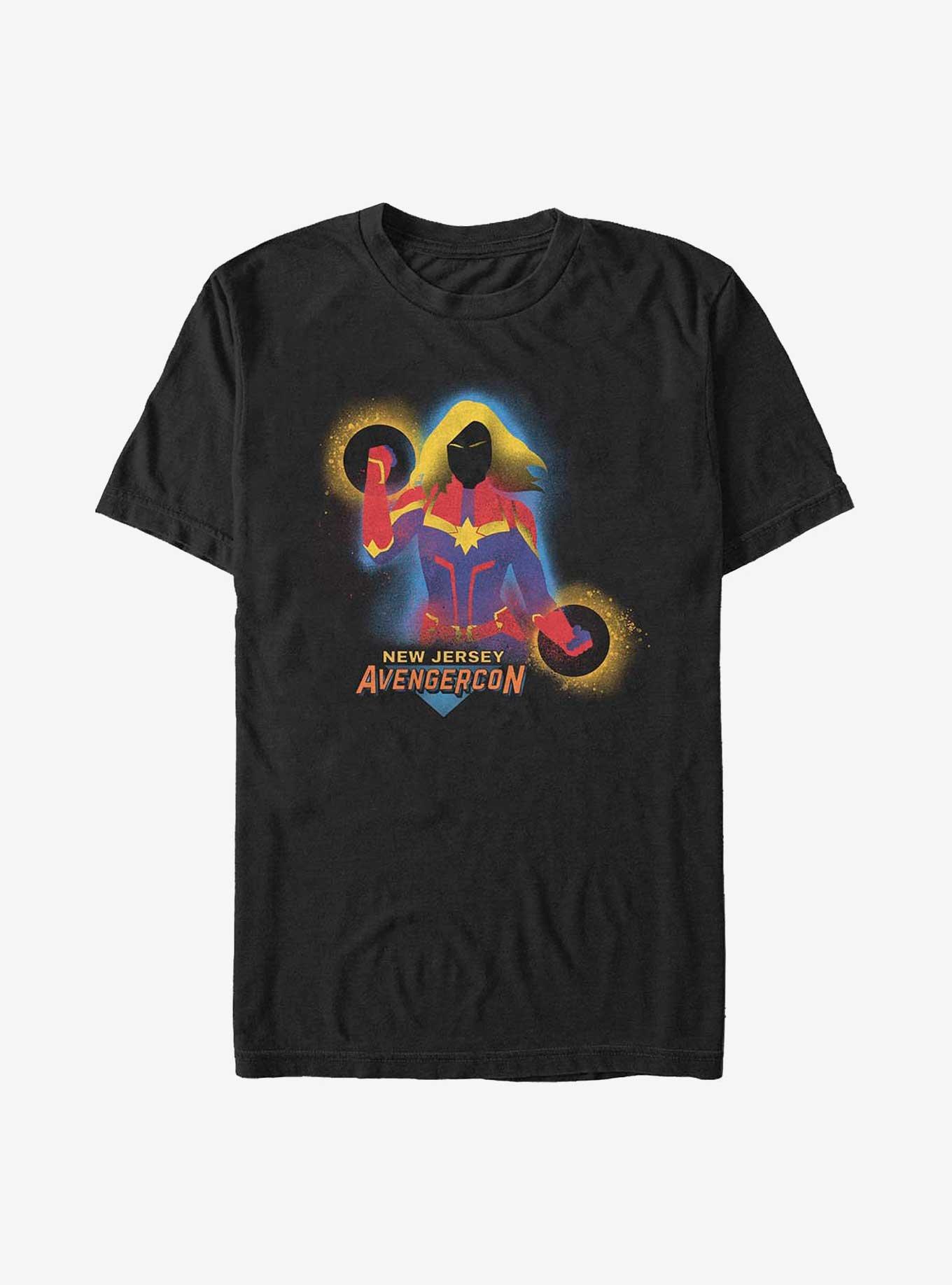 Marvel Ms. Marvel Captain Marvel Avengercon T-Shirt, BLACK, hi-res