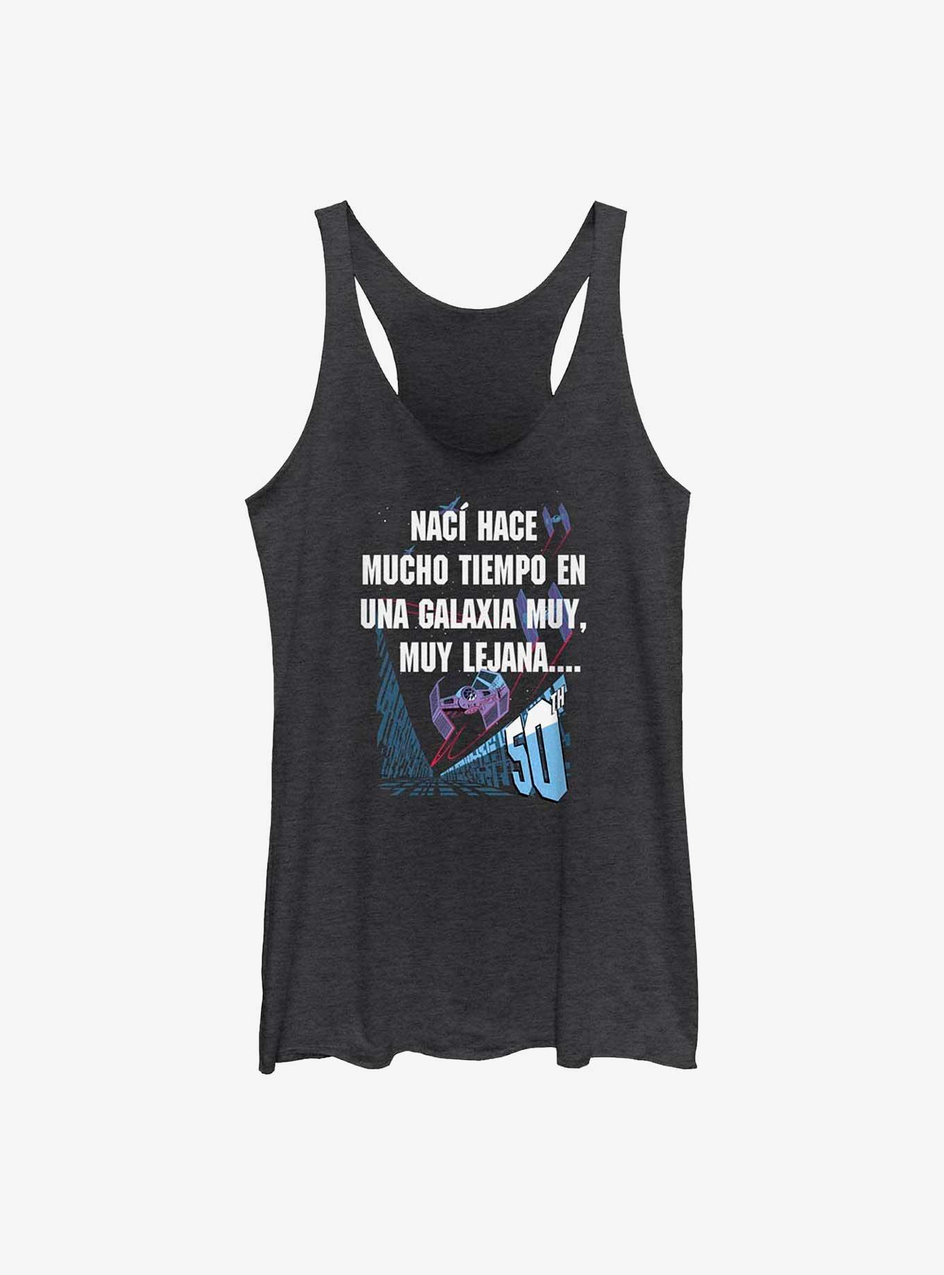 Star Wars Galaxy Far Away Spanish Girls Tank, BLK HTR, hi-res