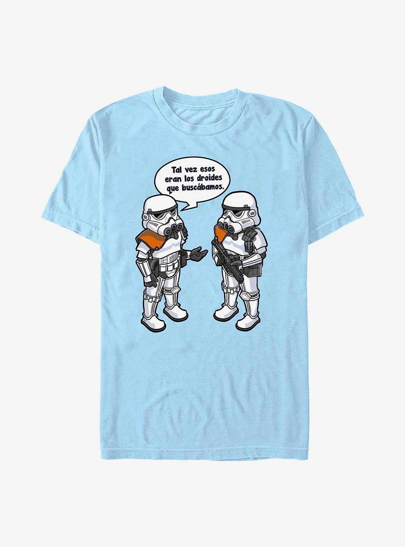 Star Wars Looking For Droids Spanish T-Shirt, LT BLUE, hi-res