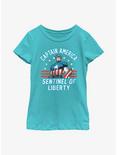 Marvel Captain America Sentinel Of Liberty Youth Girls T-Shirt, TAHI BLUE, hi-res