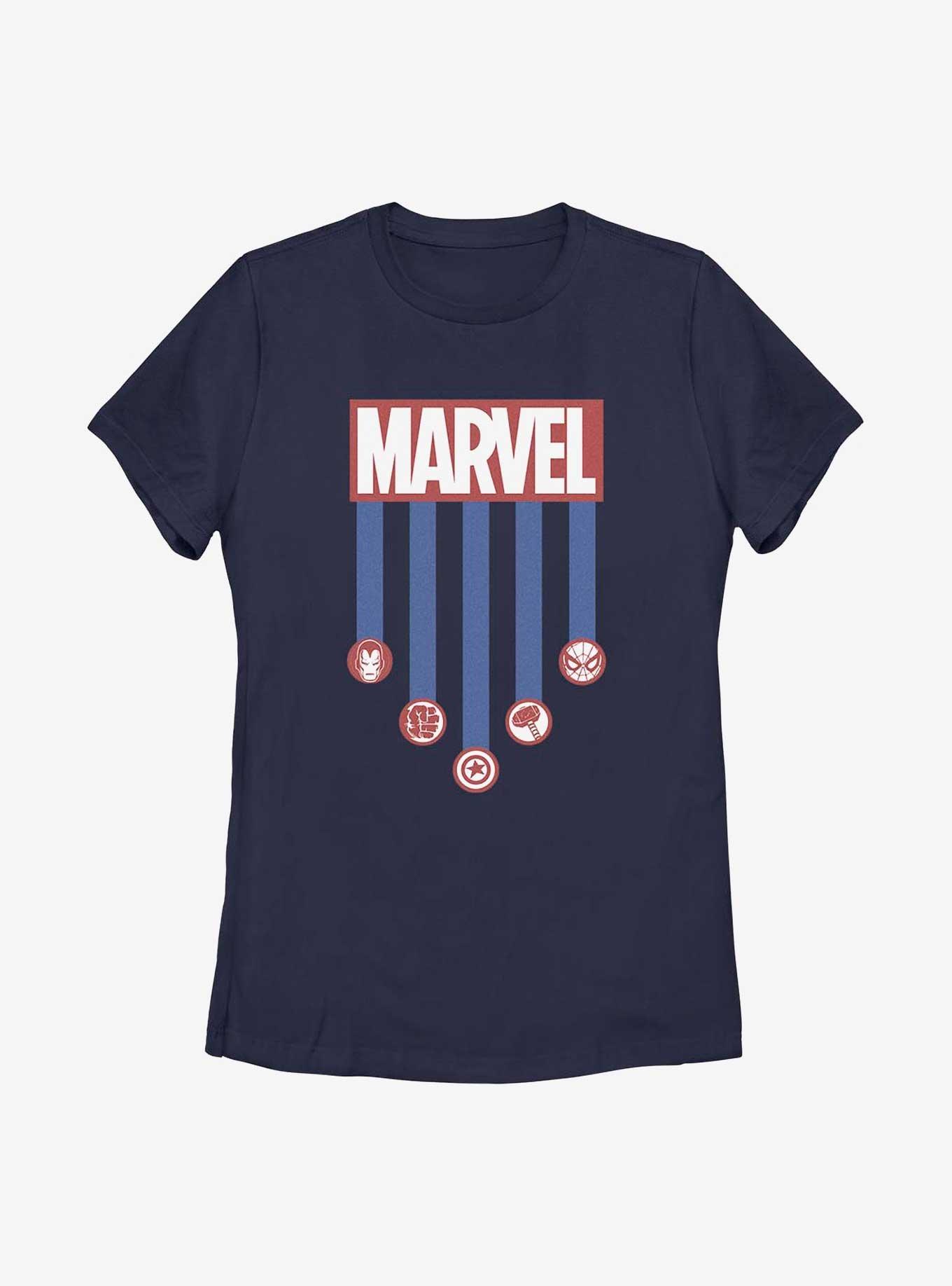 Marvel Americana Stripes Womens T-Shirt, , hi-res