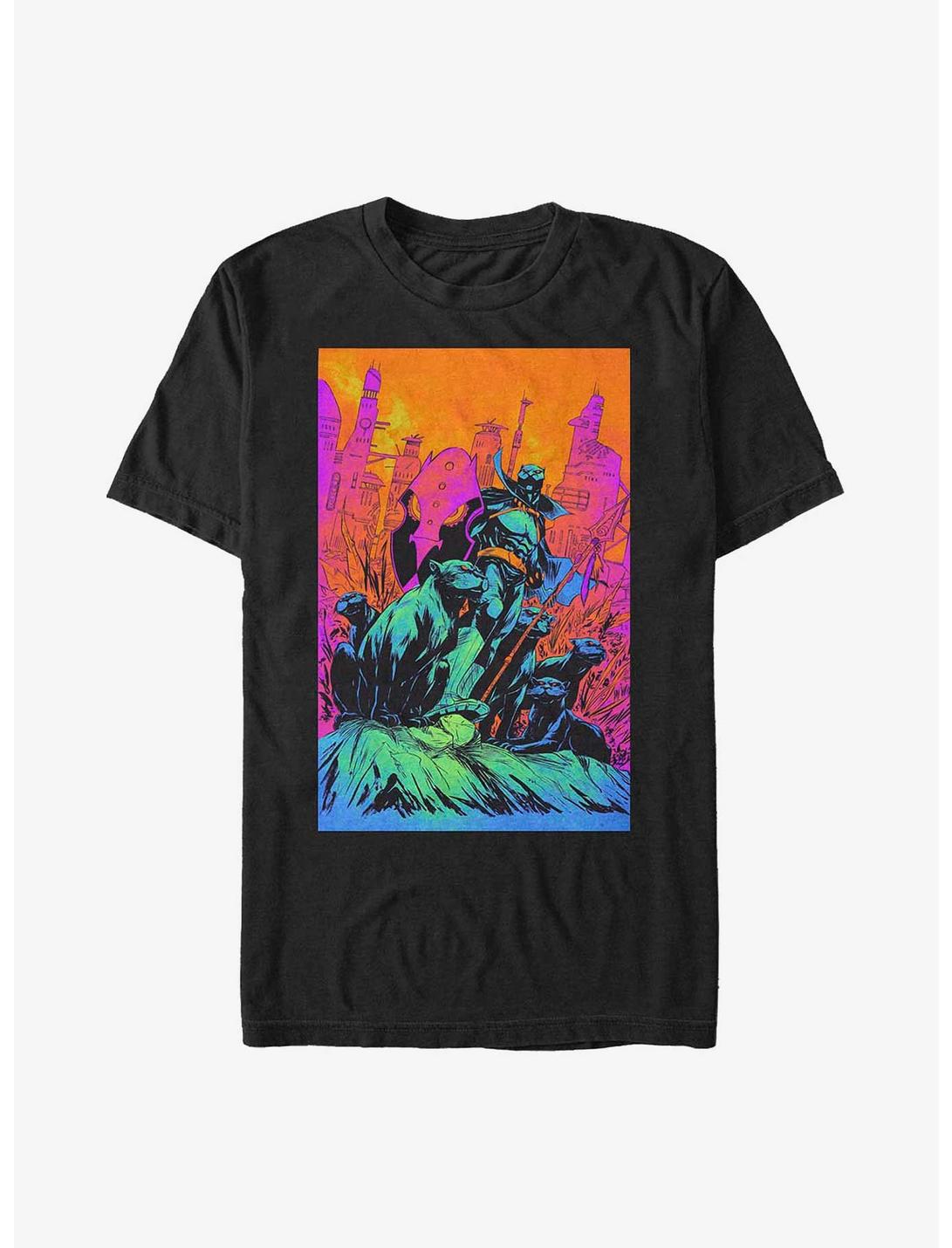 Marvel Black Panther Neon Panther T-Shirt, BLACK, hi-res