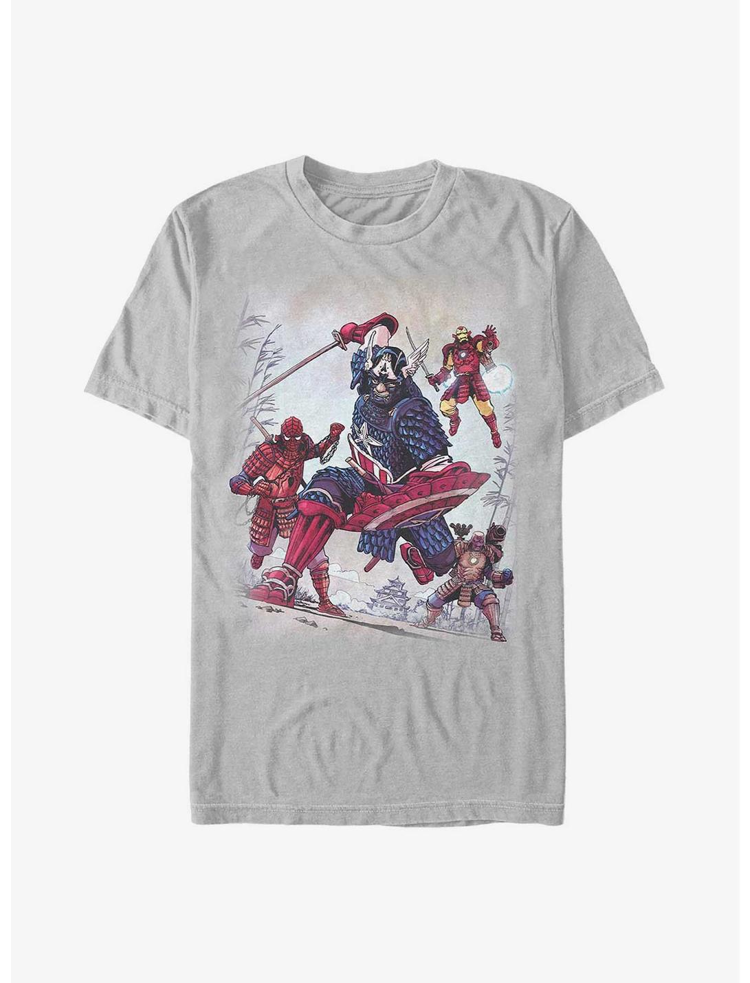 Marvel Captain America Samurai Warriors T-Shirt, SILVER, hi-res