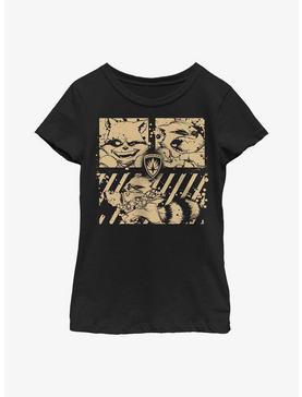 Marvel Guardians Of The Galaxy Rocket Raccoon Action Panels Youth Girls T-Shirt, , hi-res