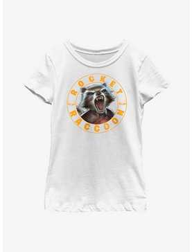 Marvel Guardians Of The Galaxy Rocket Raccoon Stamp Youth Girls T-Shirt, , hi-res