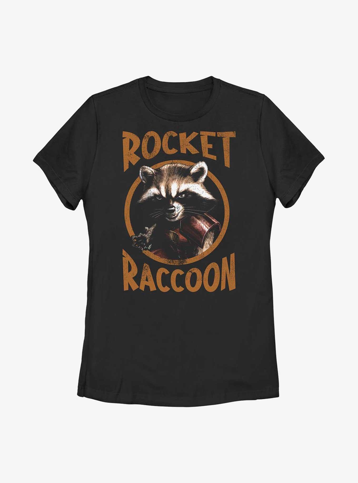 Marvel Guardians Of The Galaxy Grunge Rocket Raccoon Womens T-Shirt, BLACK, hi-res
