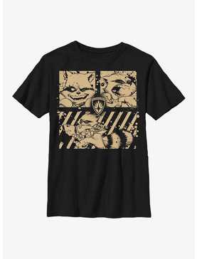 Marvel Guardians Of The Galaxy Rocket Raccoon Action Panels Youth T-Shirt, , hi-res