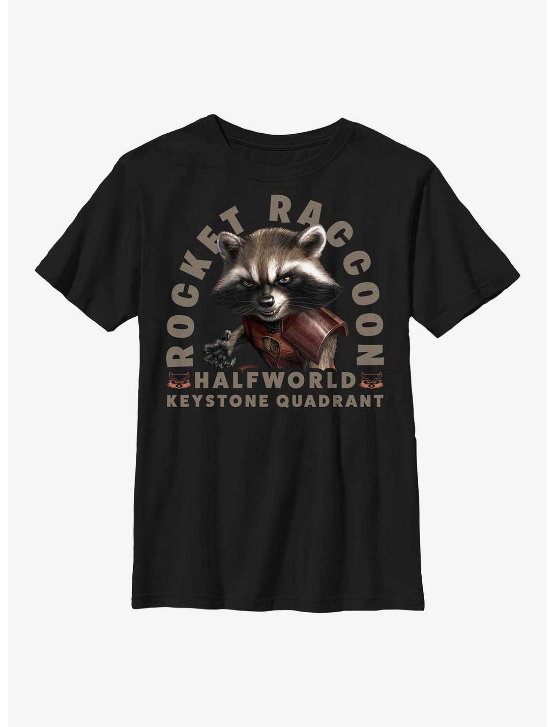 Marvel Guardians Of The Galaxy Tombstone Rocket Raccoon Youth T-Shirt, BLACK, hi-res