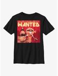Marvel Guardians Of The Galaxy Wanted Rocket Raccoon Youth T-Shirt, BLACK, hi-res