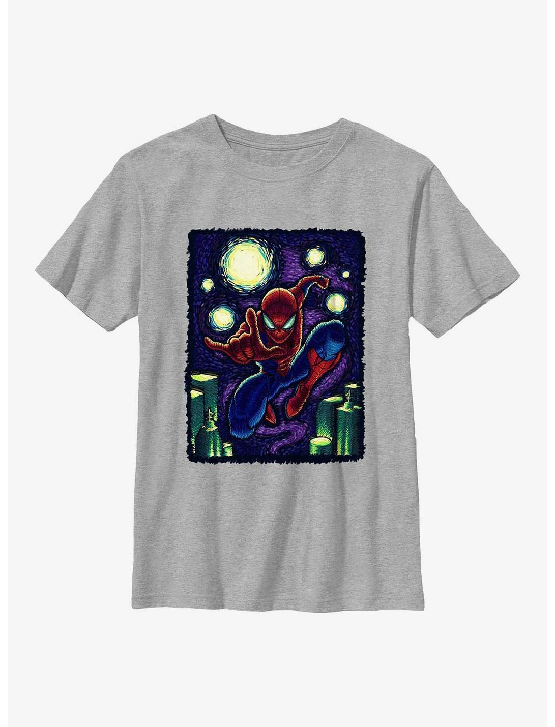 Marvel Spider-Man Starry New York Youth T-Shirt, ATH HTR, hi-res