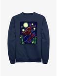Marvel Spider-Man Starry New York Sweatshirt, NAVY, hi-res