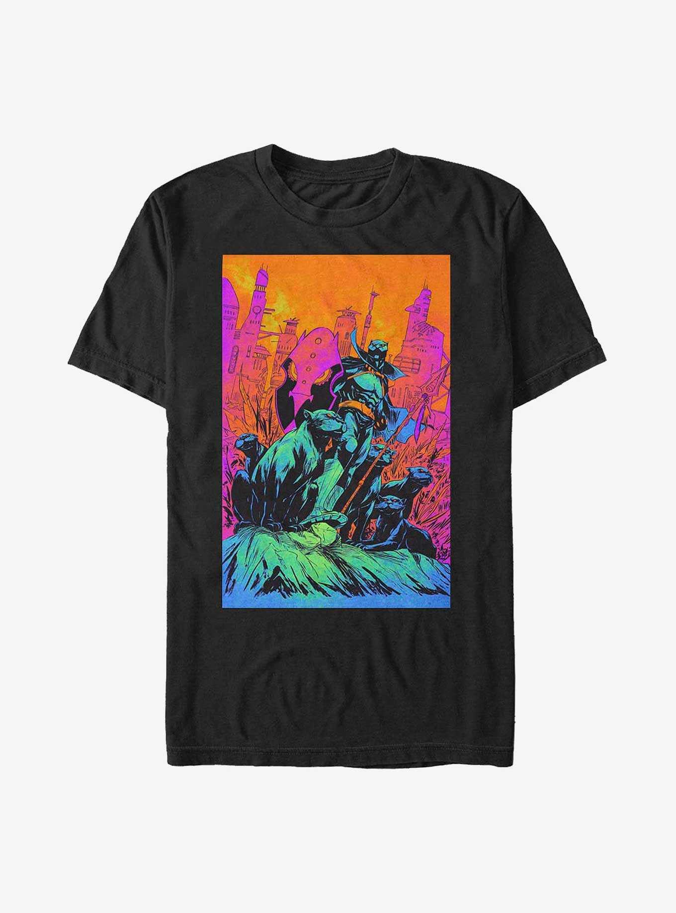 Marvel Black Panther Neon Panther T-Shirt, , hi-res