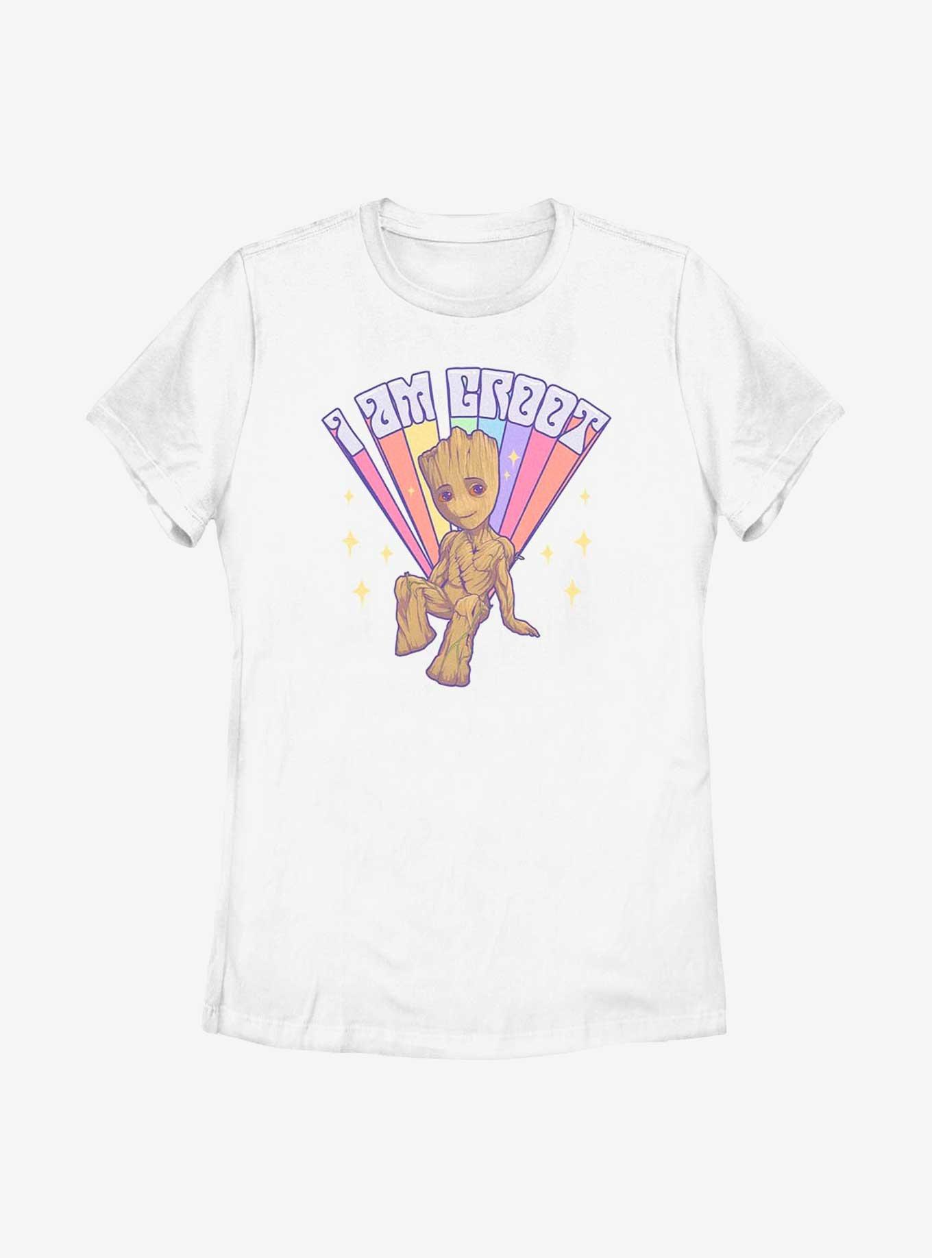 Marvel Guardians Of The Galaxy Prideful Groot Womens T-Shirt, WHITE, hi-res