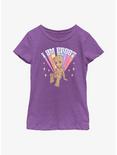 Marvel Guardians Of The Galaxy Prideful Groot Youth Girls T-Shirt, PURPLE BERRY, hi-res
