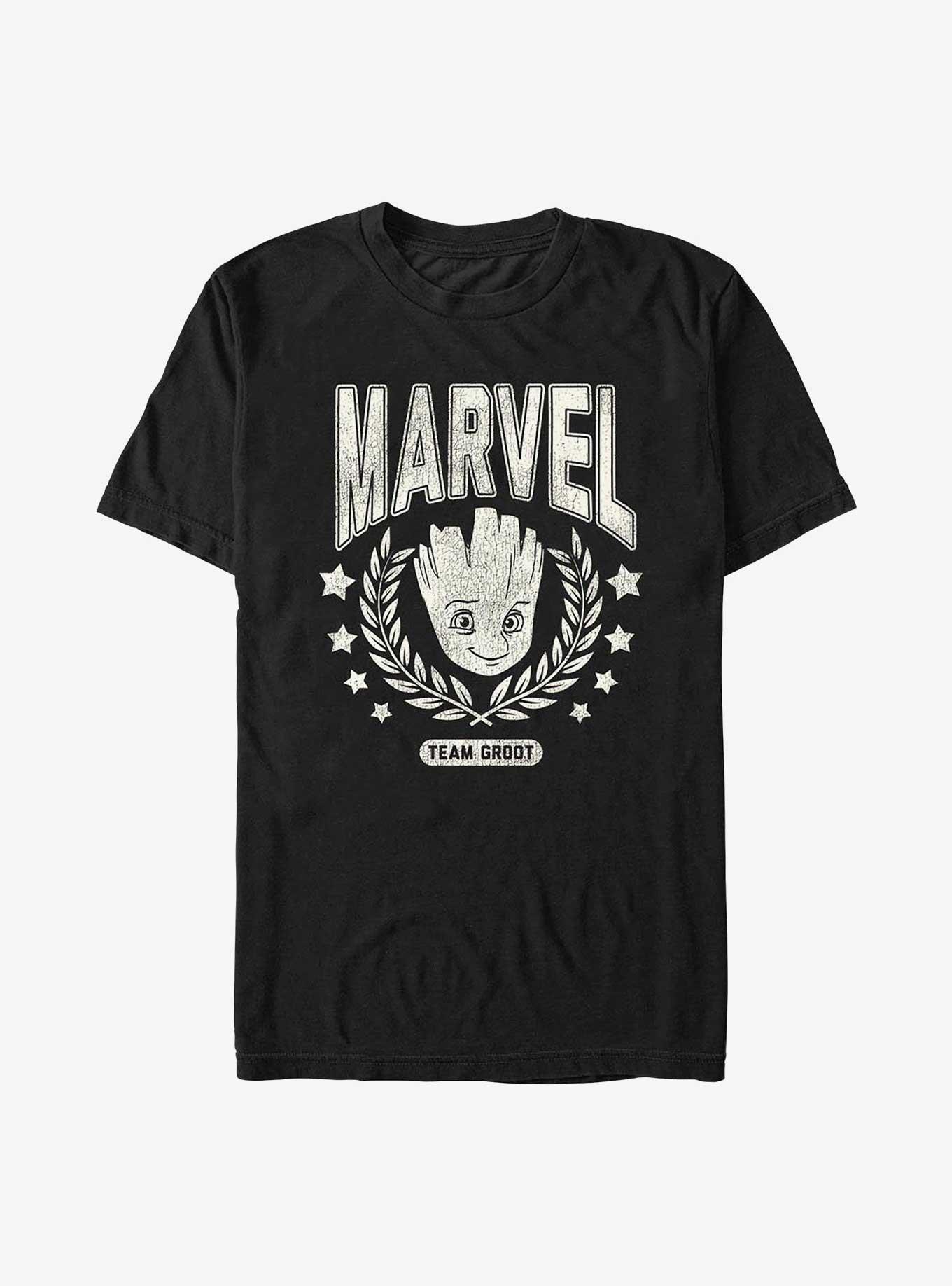 Marvel Guardians Of The Galaxy Groot Collegiate T-Shirt, BLACK, hi-res