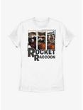 Marvel Guardians Of The Galaxy Rocket Raccoon Panels Womens T-Shirt, WHITE, hi-res