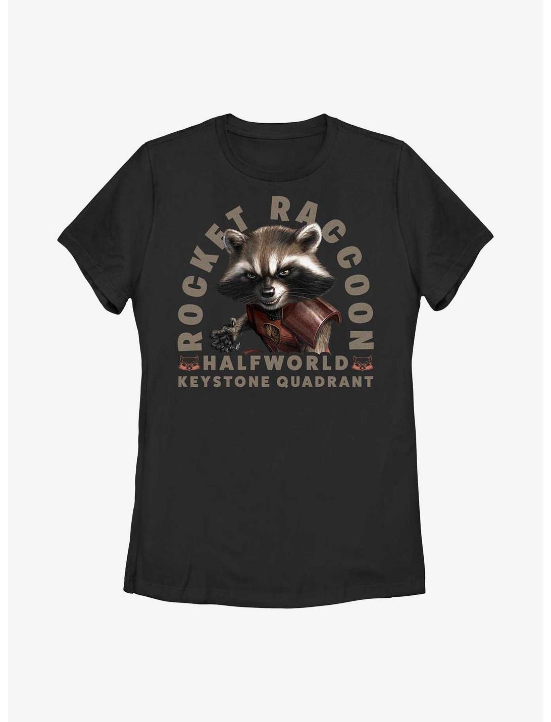 Marvel Guardians Of The Galaxy Tombstone Rocket Raccoon Womens T-Shirt, BLACK, hi-res
