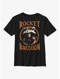 Marvel Guardians Of The Galaxy Grunge Rocket Raccoon Youth T-Shirt, BLACK, hi-res
