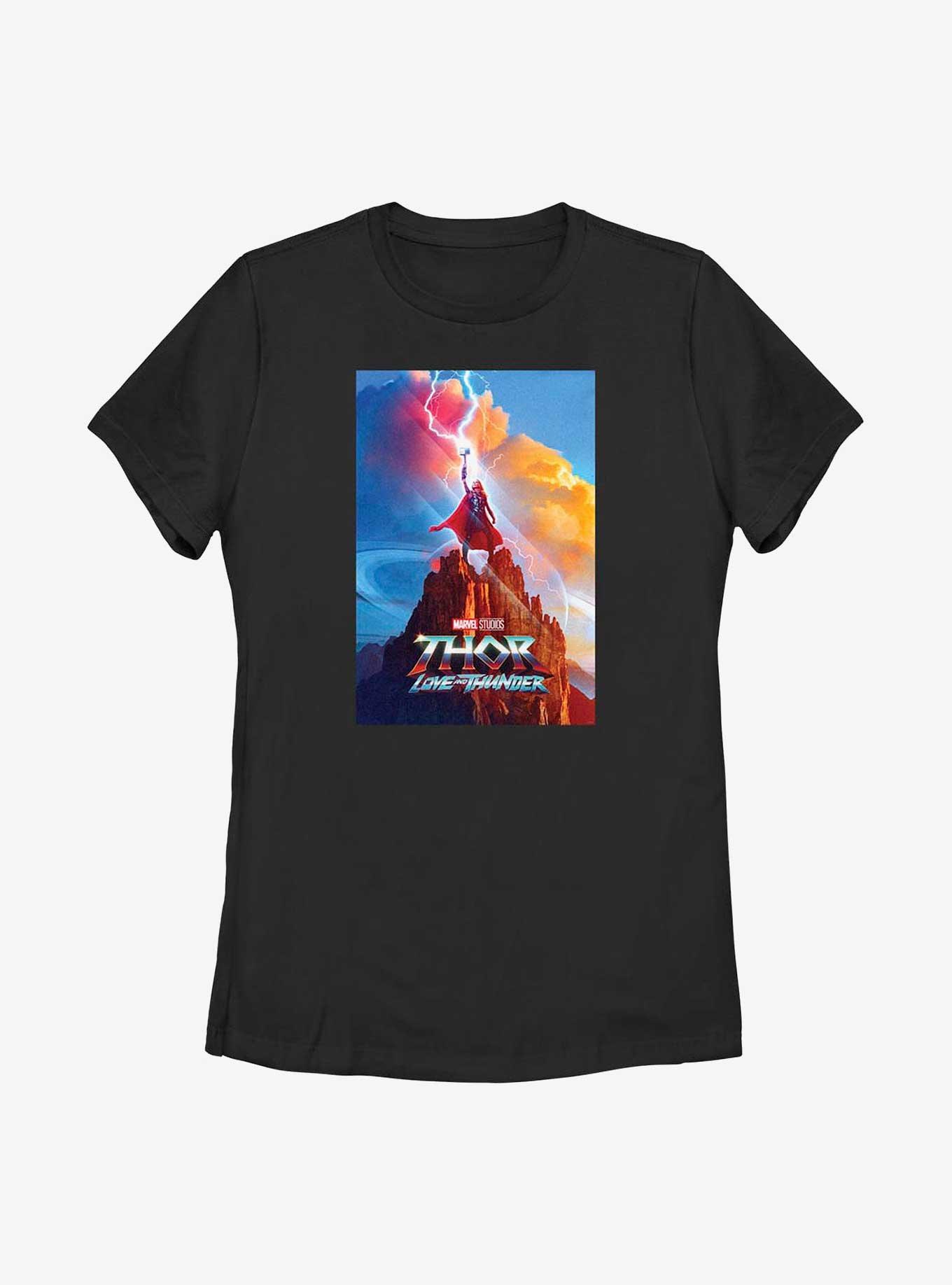 Marvel Thor: Love And Thunder Lady Thor Poster Womens T-Shirt, BLACK, hi-res
