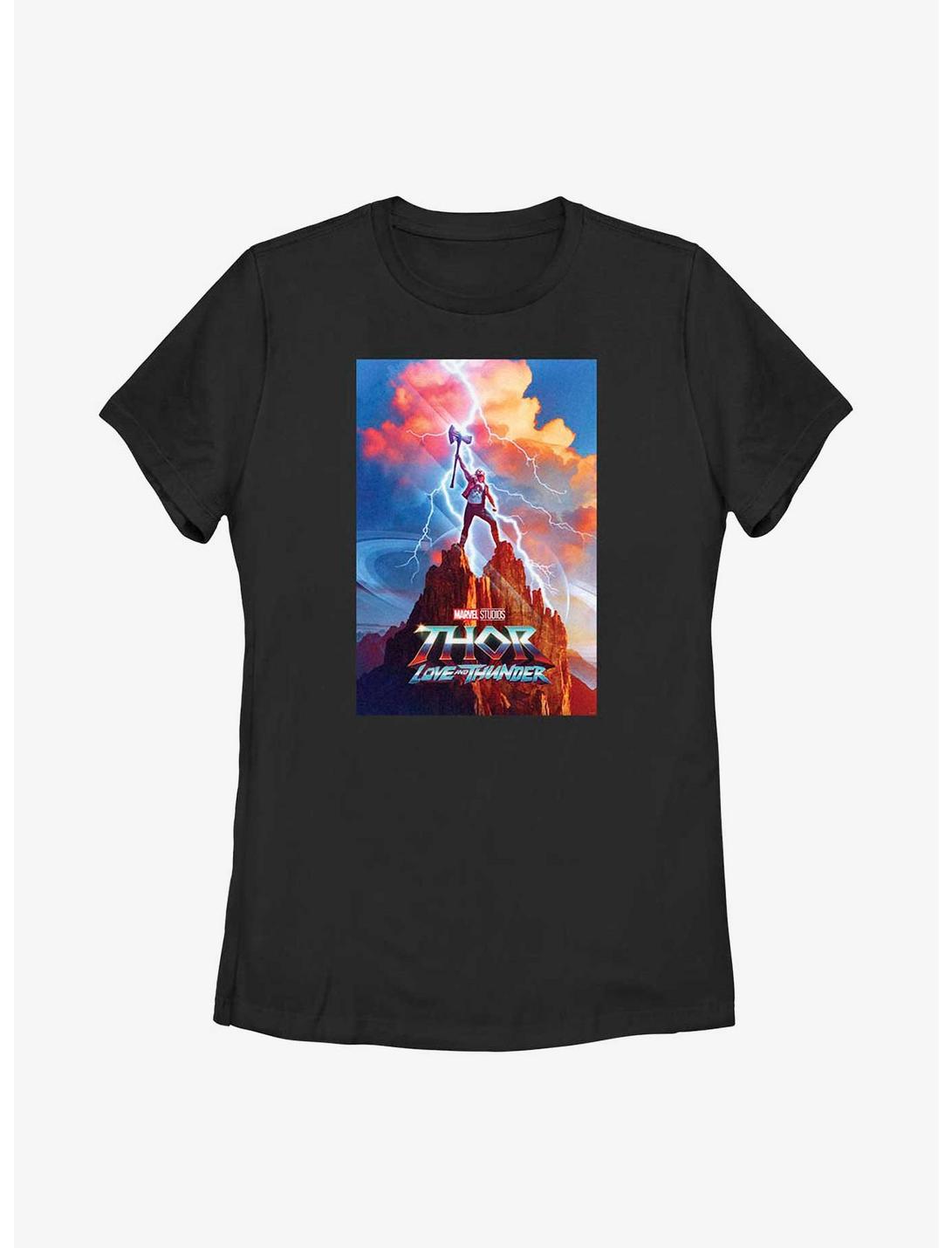 Marvel Thor: Love And Thunder Poster Womens T-Shirt, BLACK, hi-res