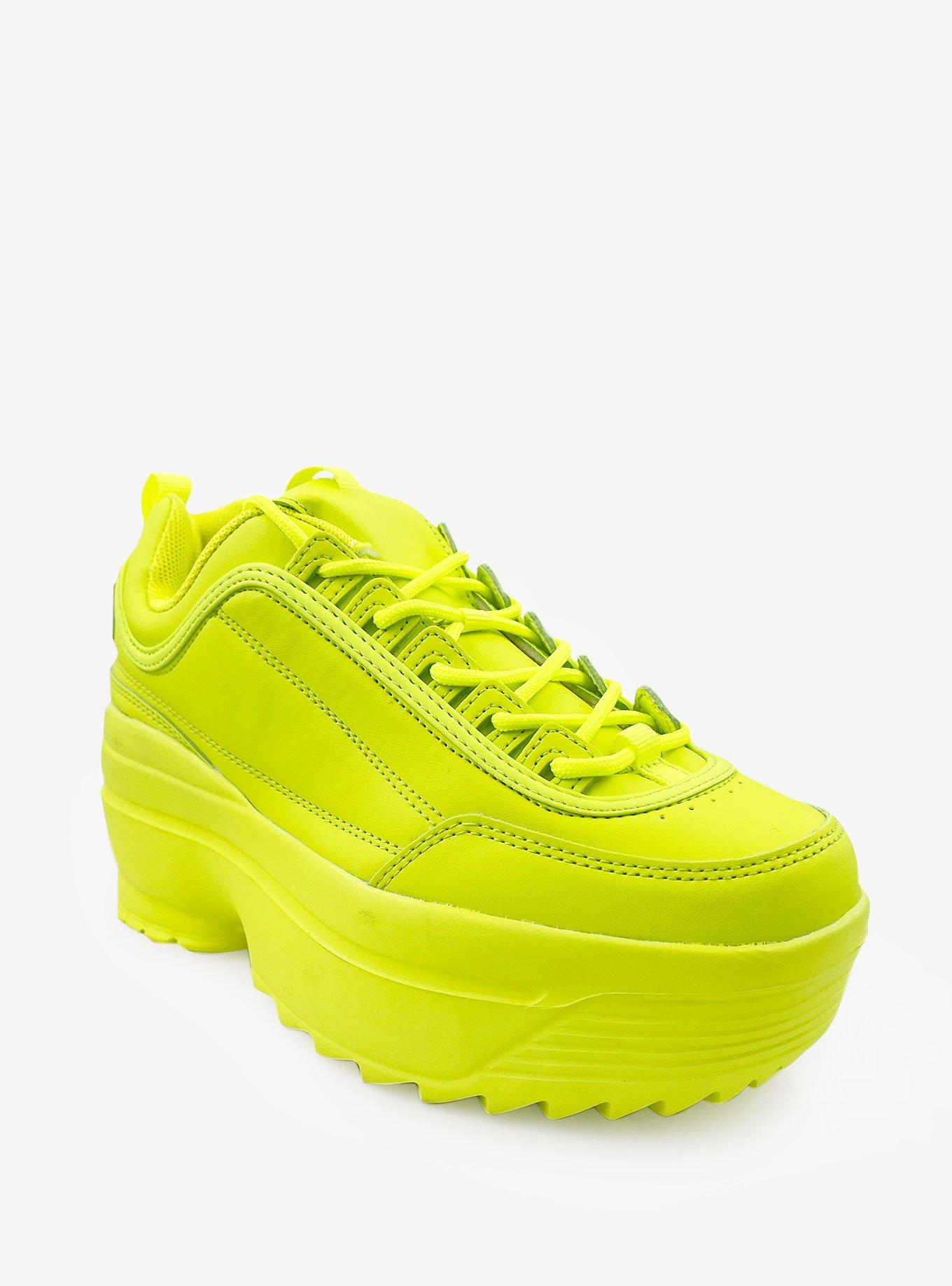 Lily High Platform Sneaker Yellow, BRIGHT YELLOW, hi-res
