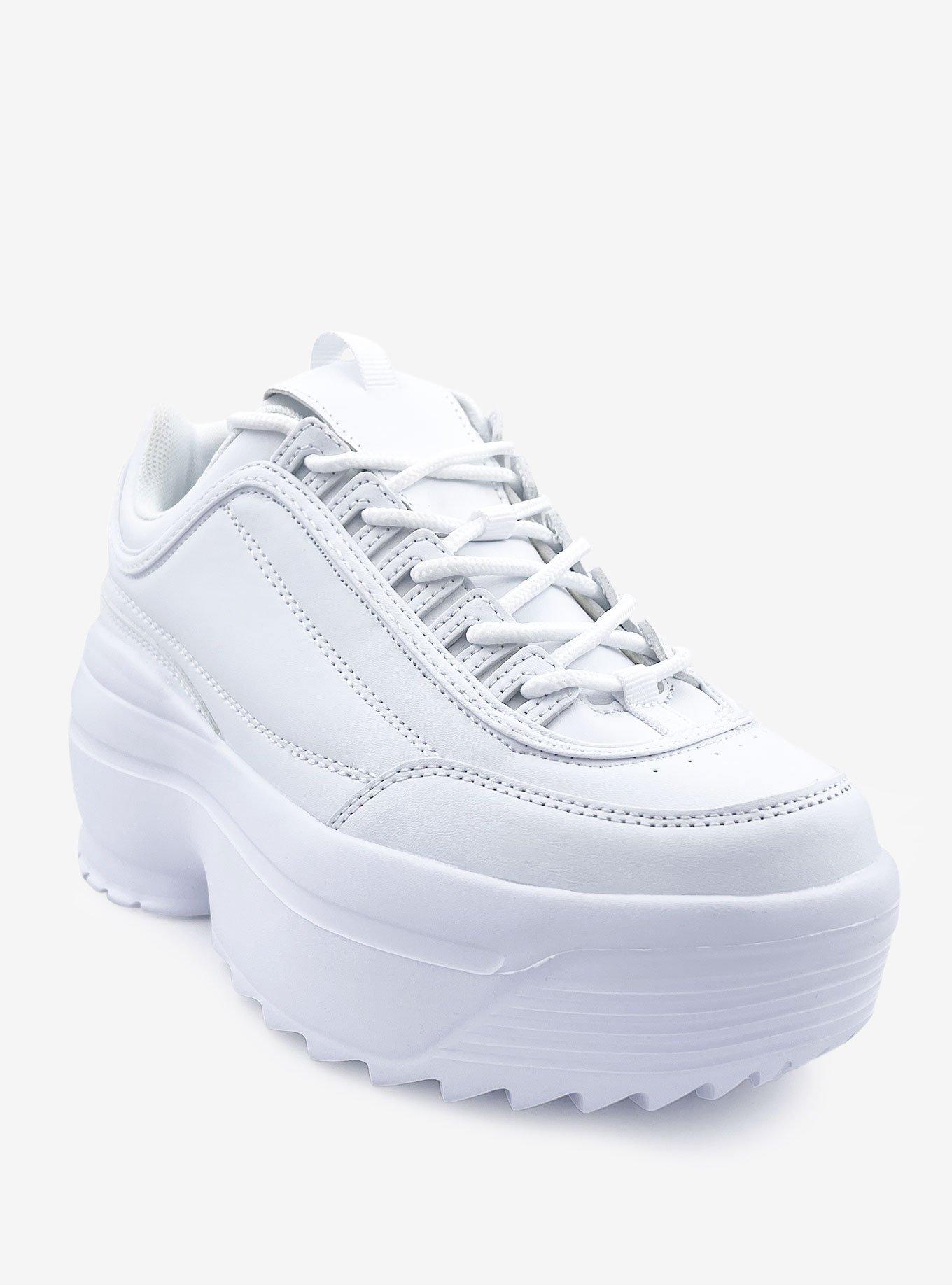 Lily High Platform Sneaker White
