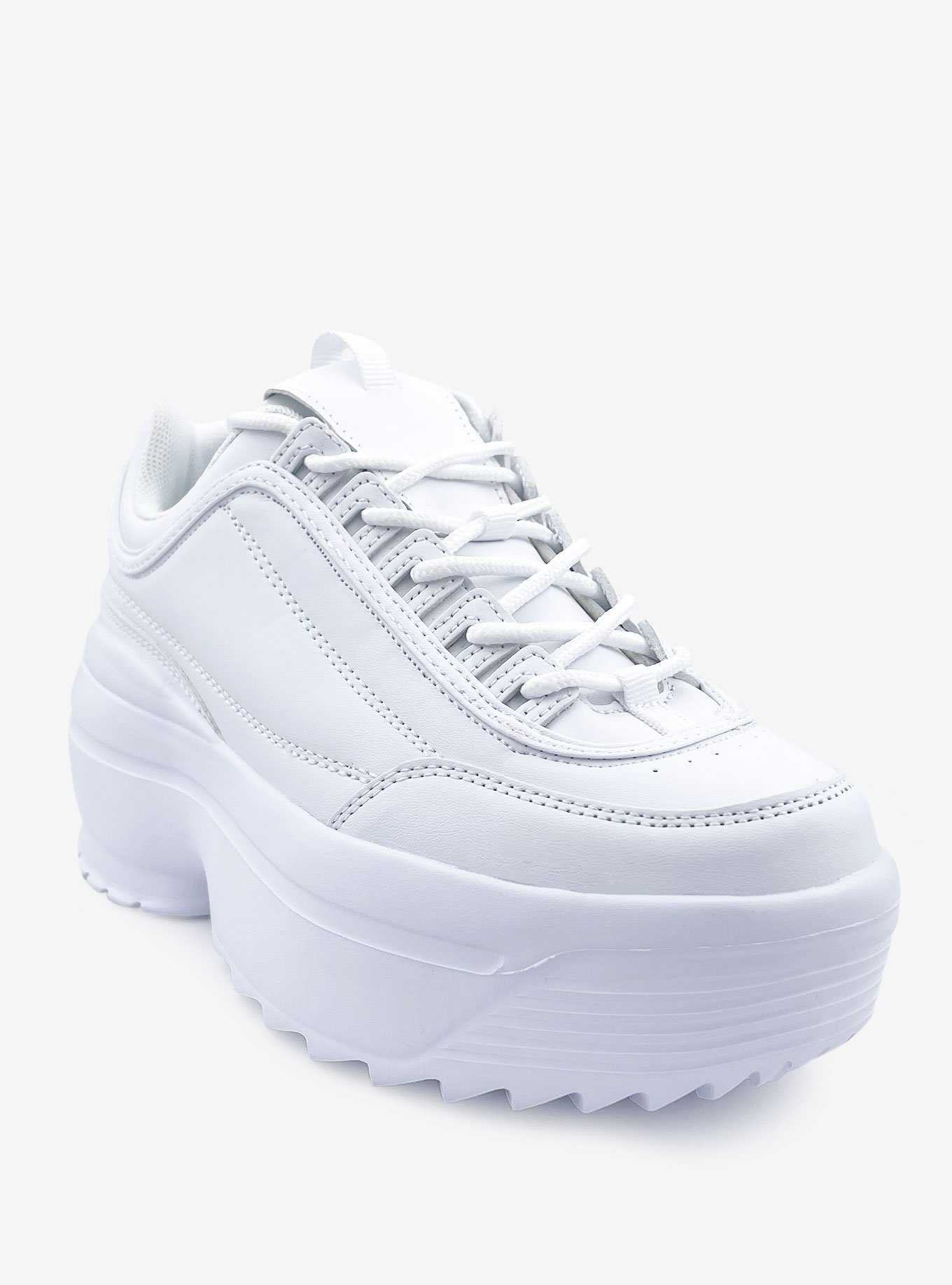 White platform clearance sneakers cheap