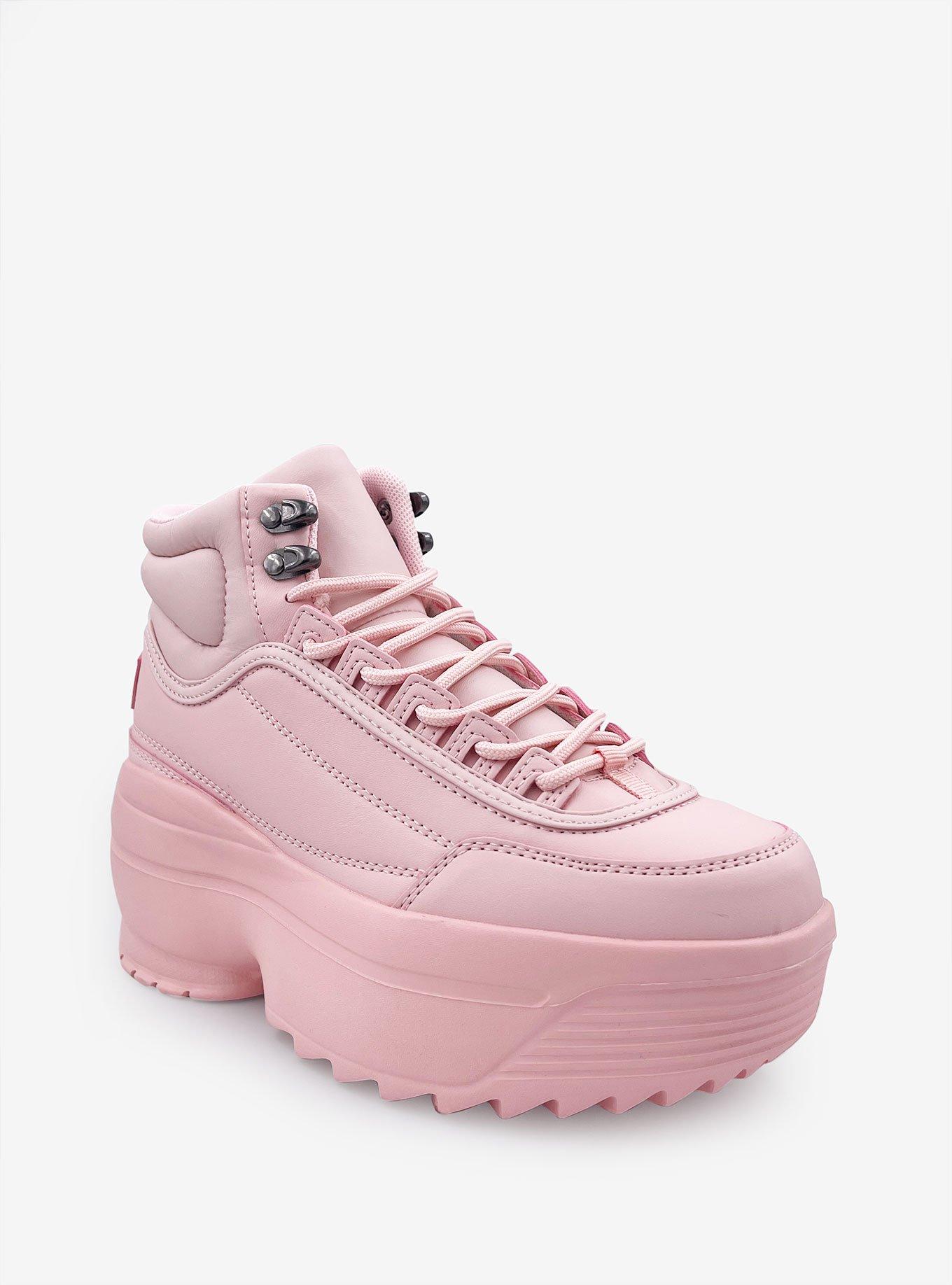 Macy High Platform Sneaker Pink Hot Topic