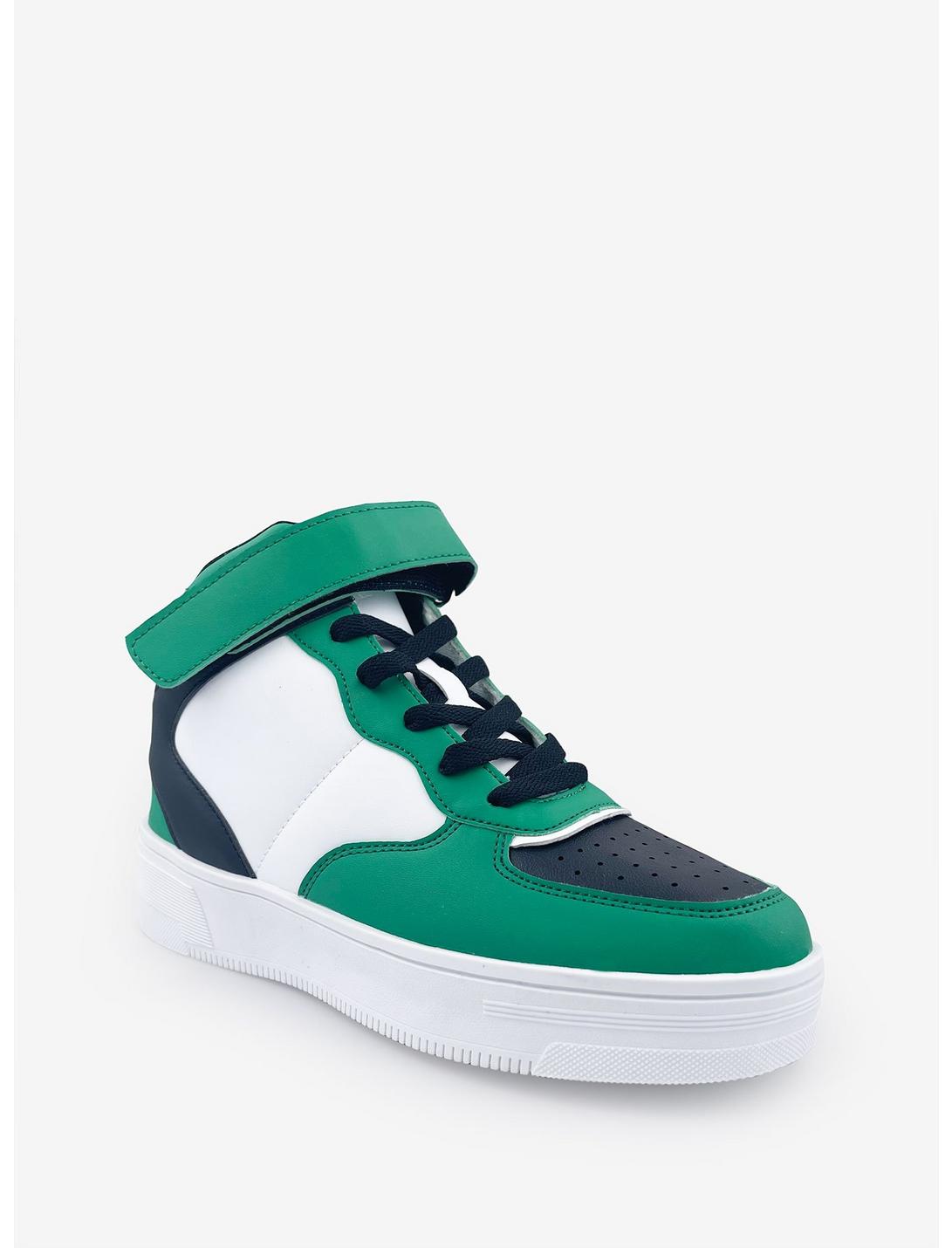 Rylee High Top Sneaker with Velcro Strap Green, GREEN, hi-res
